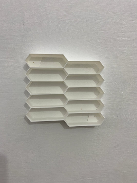 Honeycomb Hotwheels Storage - White