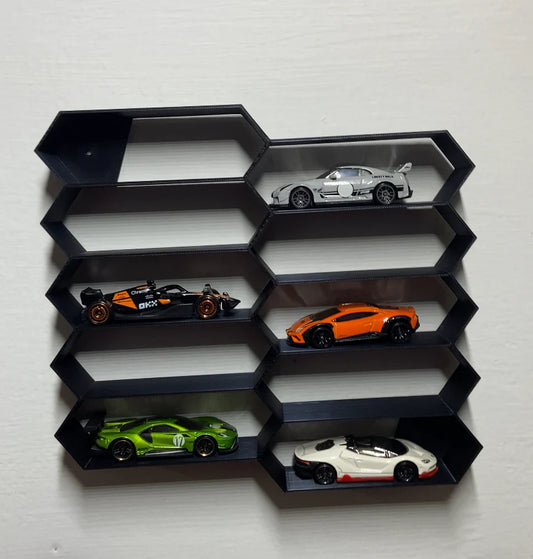 Honeycomb Hotwheels Storage - Black