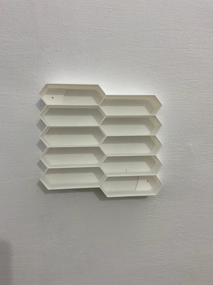 Honeycomb Hotwheels Storage - White